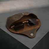 Vintage Leather Eyewear Pouch Classic Protective Case